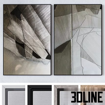 Set of large wall paintings 2082(3dline.net)