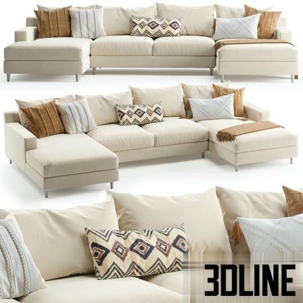Sloan U-Sectional Sofa(3dline.net)