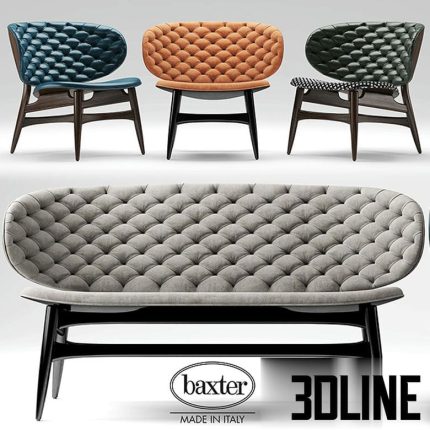 Sofa and chair baxter DALMA(3dline.net)