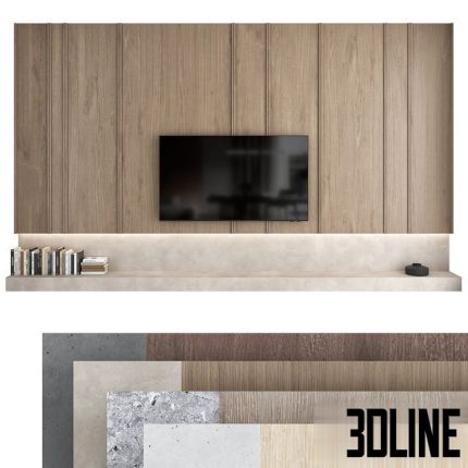 TV wall set 08 0(3dline.net)