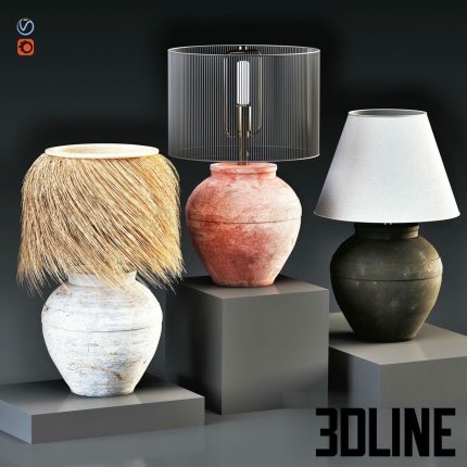 Table lamp-set 01(3dline.net)