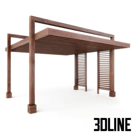 The LA Modern Pergola (Forever Redwood) 0(3dline.net)