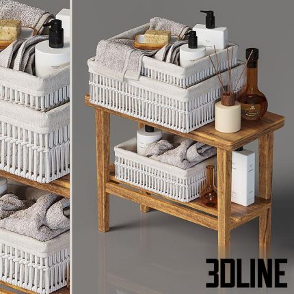 ZARA HOME Decorative set with baskets 0(3dline.net)