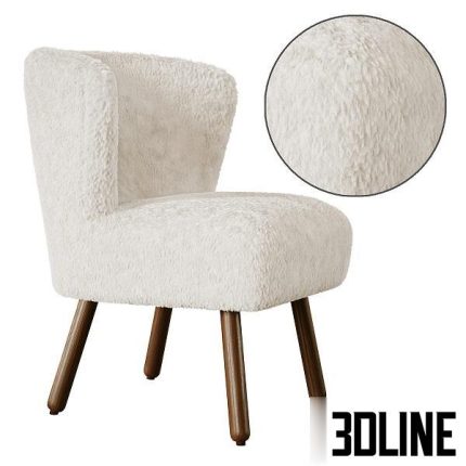 ZARA HOME TERRYCLOTH ARMCHAIR(3dline.net)