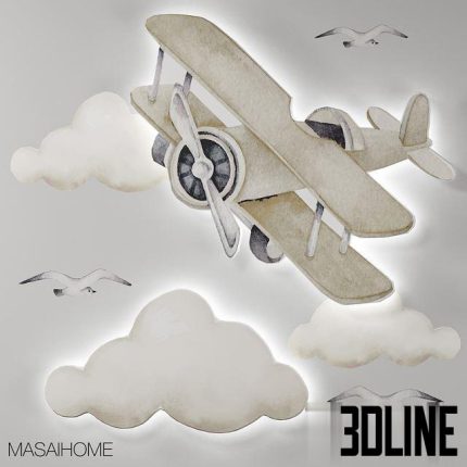 Airplane and cloud 0(3dline.net)