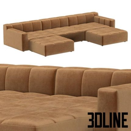BURANO MODULAR CUSTOMIZABLE SECTIONAL 0(3dline.net)