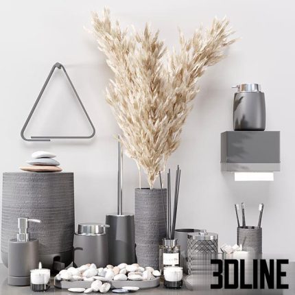 Bathroom Decorative Set 02(3dline.net)