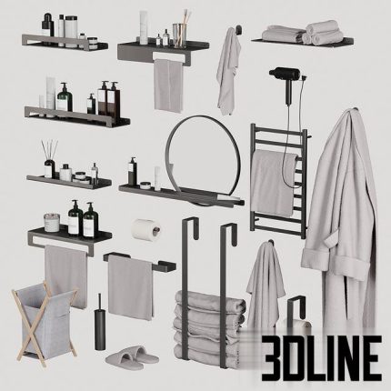 Bathroom and Toilet Accessories Set 0(3dline.net)