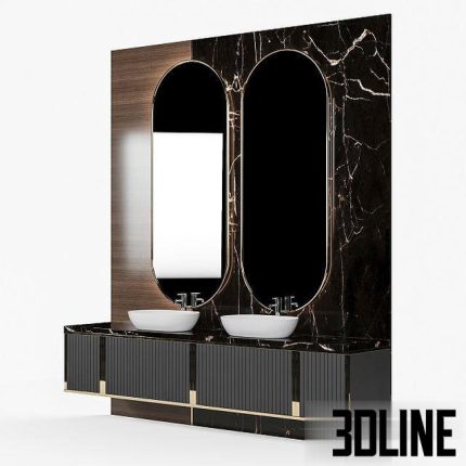 Bathroom furniture set 6(3dline.net)