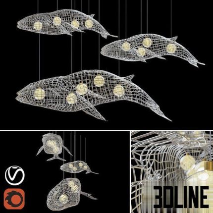 Chandelier Whales 0(3dline.net)