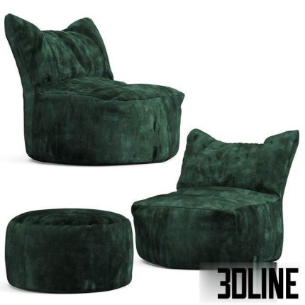 Cierre imbottiti bubba bean bag chair(3dline.net)