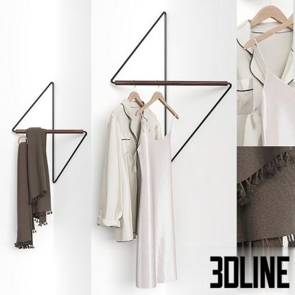 Clothes hanger Creative Wall Hanger 0(3dline.net)