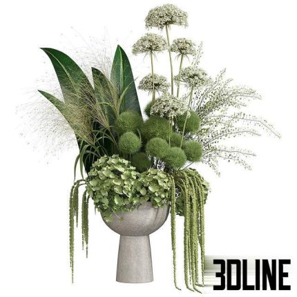 Flower In Vase 67 0(3dline.net)