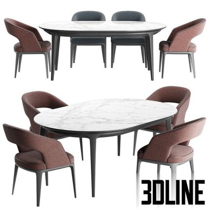 Loom table and chair(3dline.net)