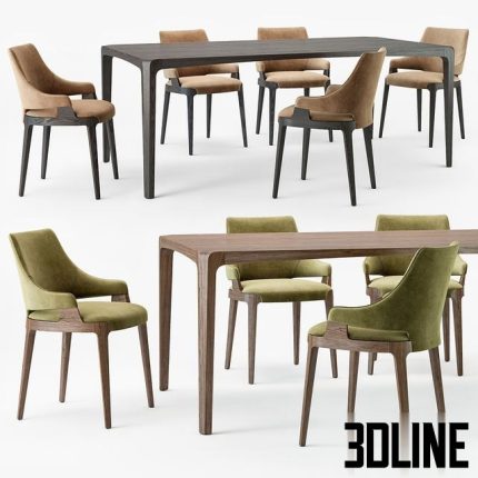 Potocco velis chair eiles table 0(3dline.net)