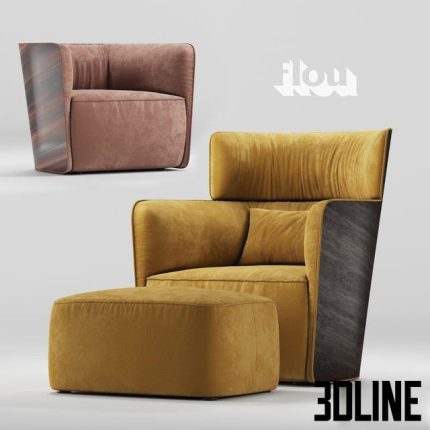 SOFTWING armchair(3dline.net)