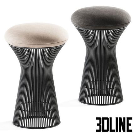 Stool Platner by Knoll(3dline.net)