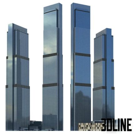 Skyscraper of the Neva Tower (Neva Towers, Moscow-city)(3dline.net)