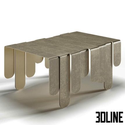 Brass coffee table XILO by DE CASTELLI 0(3dline.net)
