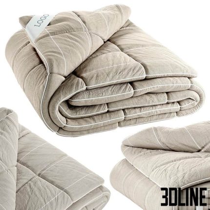 Folded Duvet with Label 0(3dline.net)