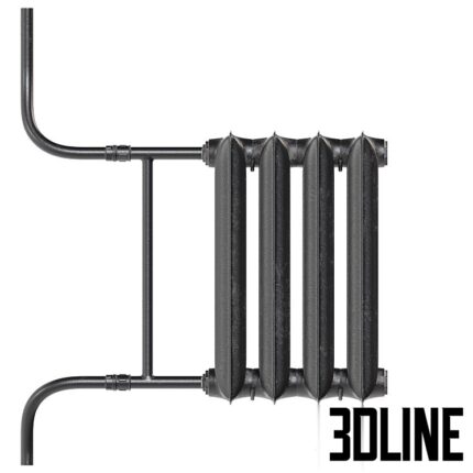 Cast iron heating radiator(3dline.net)