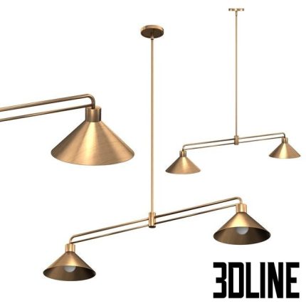 Andre Brass 2-Light Pendant 0(3dline.net)