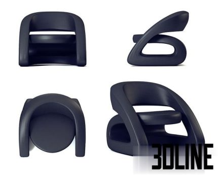 Armchair, plastic smile 0(3dline.net)