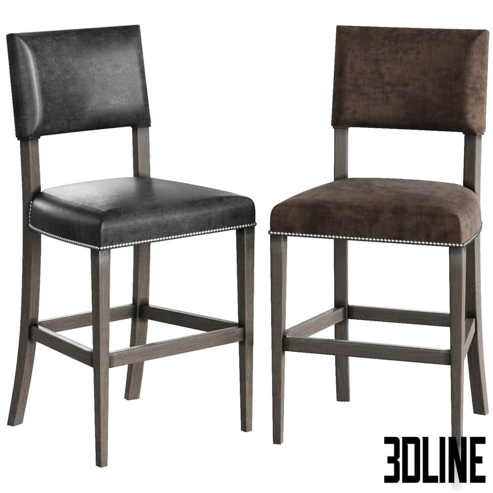 BERNHARDT Moore leather bar stool(3dline.net) (1)