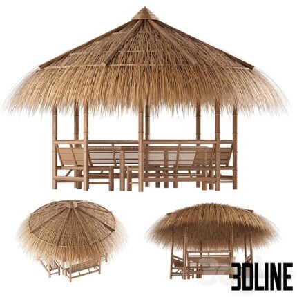 Bamboo gazebo(3dline.net)