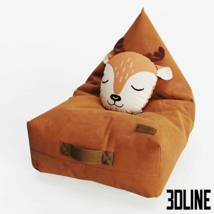 Bean bag chair and pillow from NOBODINOZ(3dline.net)