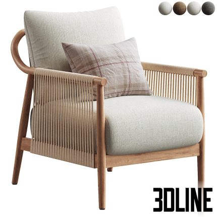Brena Upholstered Armchair(3dline.net)