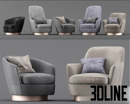 Chairs Minotti jacques 0(3dline.net)