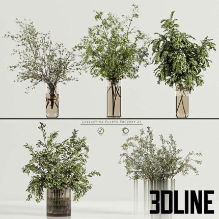 Collaction Plants Bouquet 24 3(3dline.net)