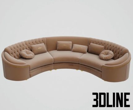 Curved sofa(3dline.net)