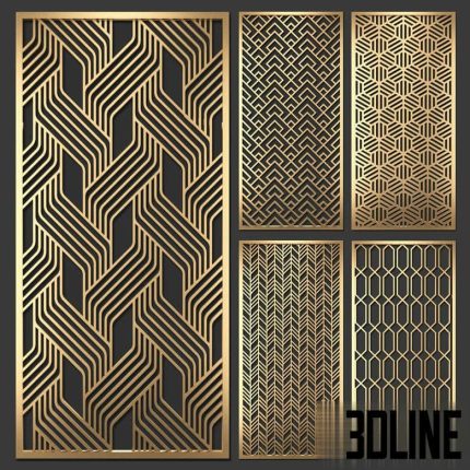 Decorative partition  several variants 1(3dline.net)