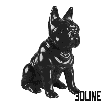 Garda Decor Figurine Black Bulldog D3232(3dline.net)