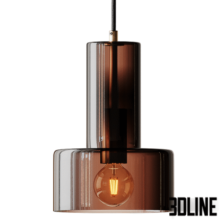 Hubsch Glass Pendant Lamp in Brown 0(3dline.net)