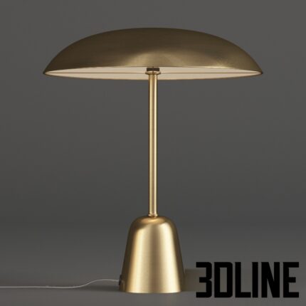 John Lewis LED Table Lamp Satin Brass(3dline.net)