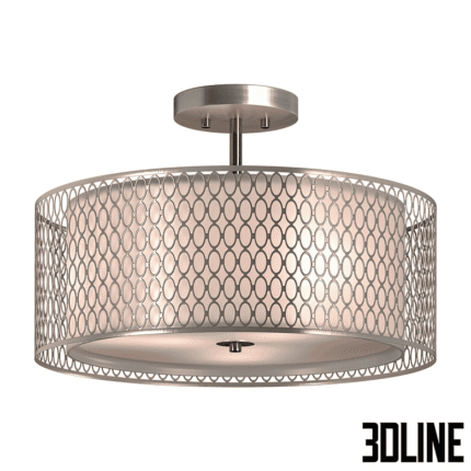 Josette Semi Flush Ceiling Light 0(3dline.net)
