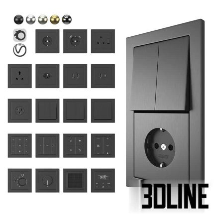 Jung LS-Design set Metal(3dline.net)