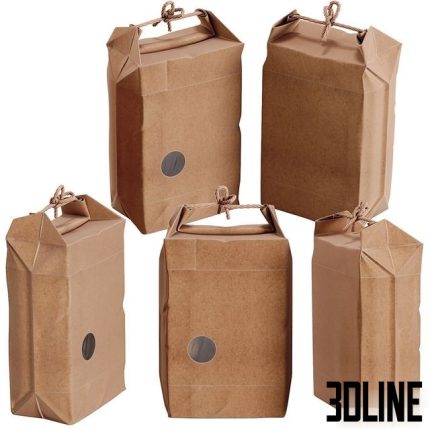 Kraft paper bag 0(3dline.net)