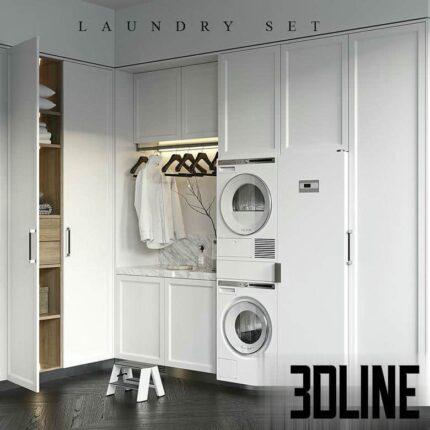 LAUNDRY SET 2 40 L ORIGINE Aeterna ASKO(3dline.net)