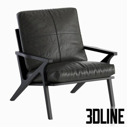Leather Armchair Crate Barrel(3dline.net)