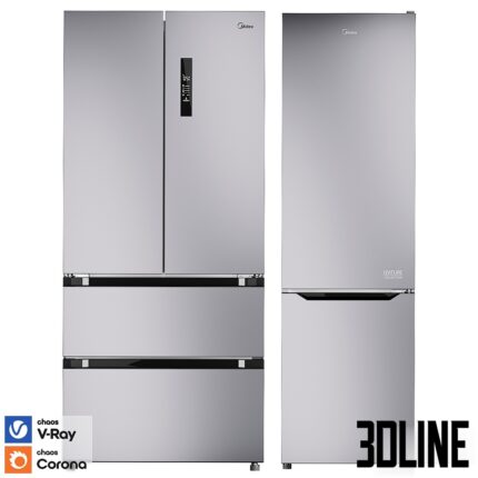Refrigerator Set Midea MDRF631FGF02B MRB519SFNX1(3dline.net)