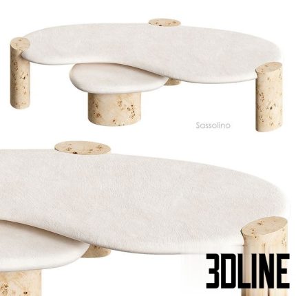 Sassolino coffee table Crate&Barrel 0(3dline.net)