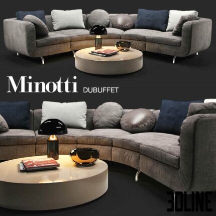 Sofa Minotti Dubuffet(3dline.net)