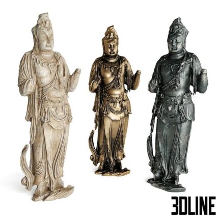 Standing Buddha bodhisattva sculpture(3dline.net)