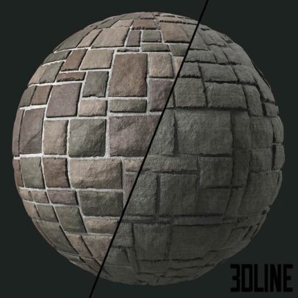 Stone Wall Materials 104  Decorative Random Pattern(3dline.net)