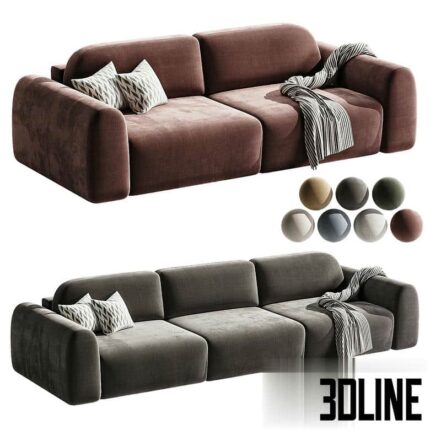 Straight sofa Lilt 2 round(3dline.net)