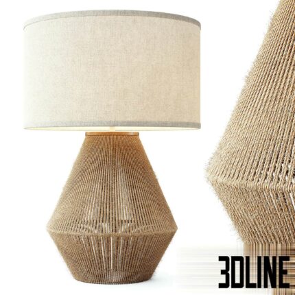 Zara Home - The jute base lamp(3dline.net)